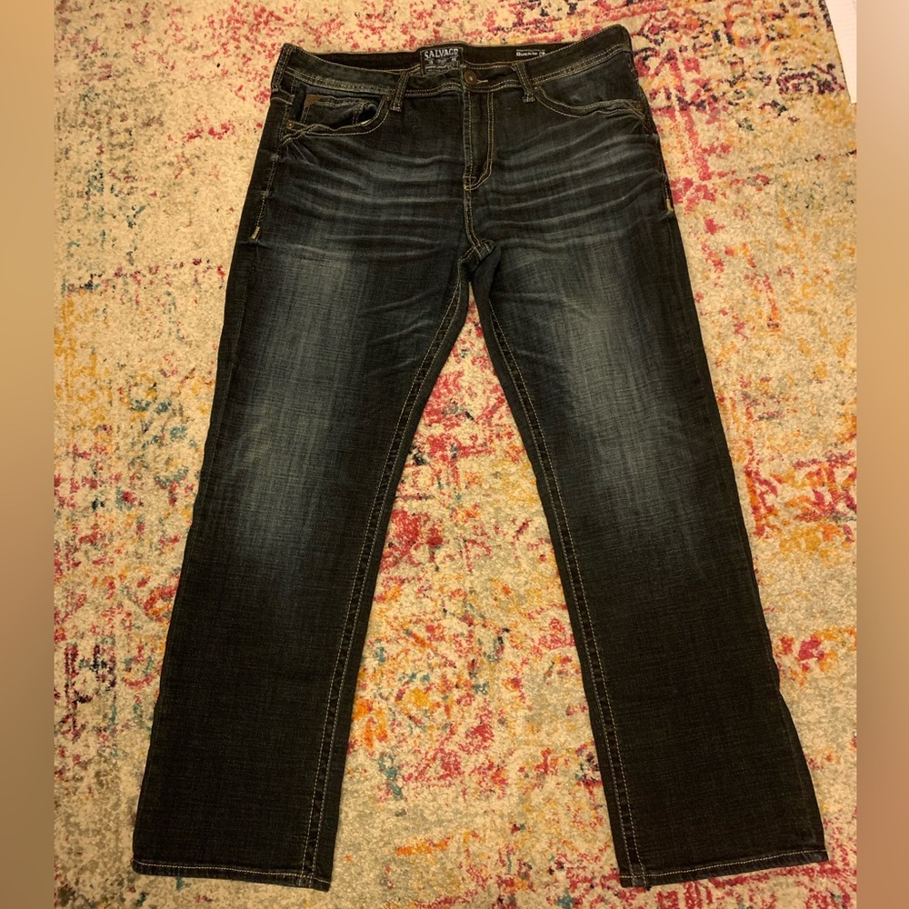 Mens Salvage “Anarchy Relaxed Straight Jeans” 38Rx32